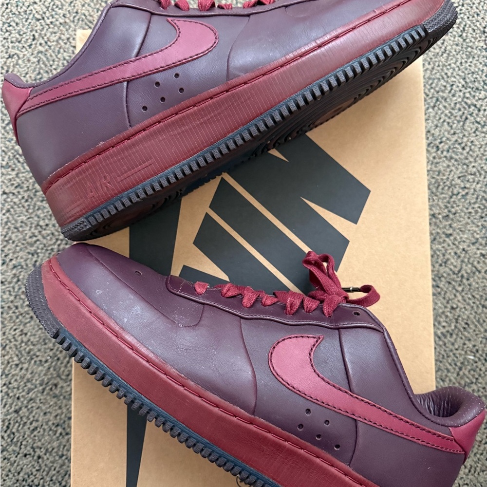 Nike Air Force 1 Charles Barkley Air Max - Burgundy Sneakers